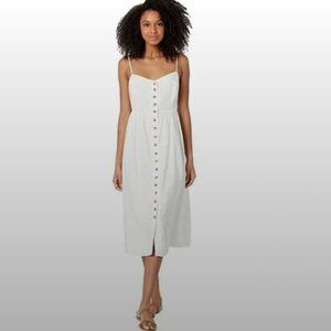 H&M linen blend, button down midi dress. Size M